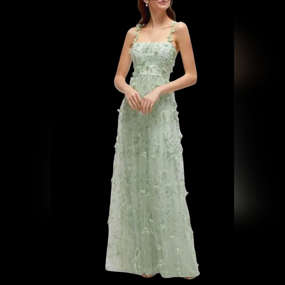 dessy collection sequin embroidered dress DESSY COLLECTION MAYA  STYLE 3137  TRELLIS 3D SEQUIN EMBROIDERY